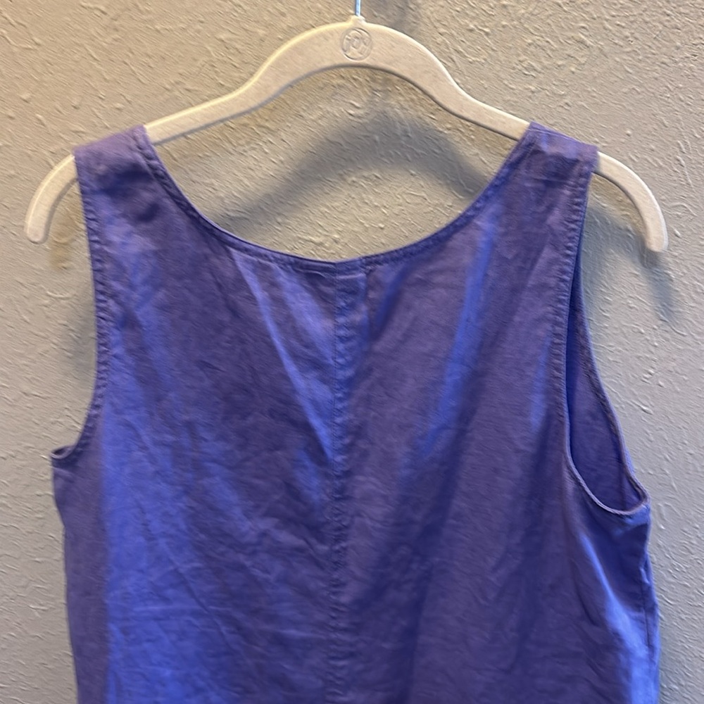 J. Jill Linen Shift Dress Spring Summer Purple Lavender Women’s Sz Large Petite - Picture 6 of 6